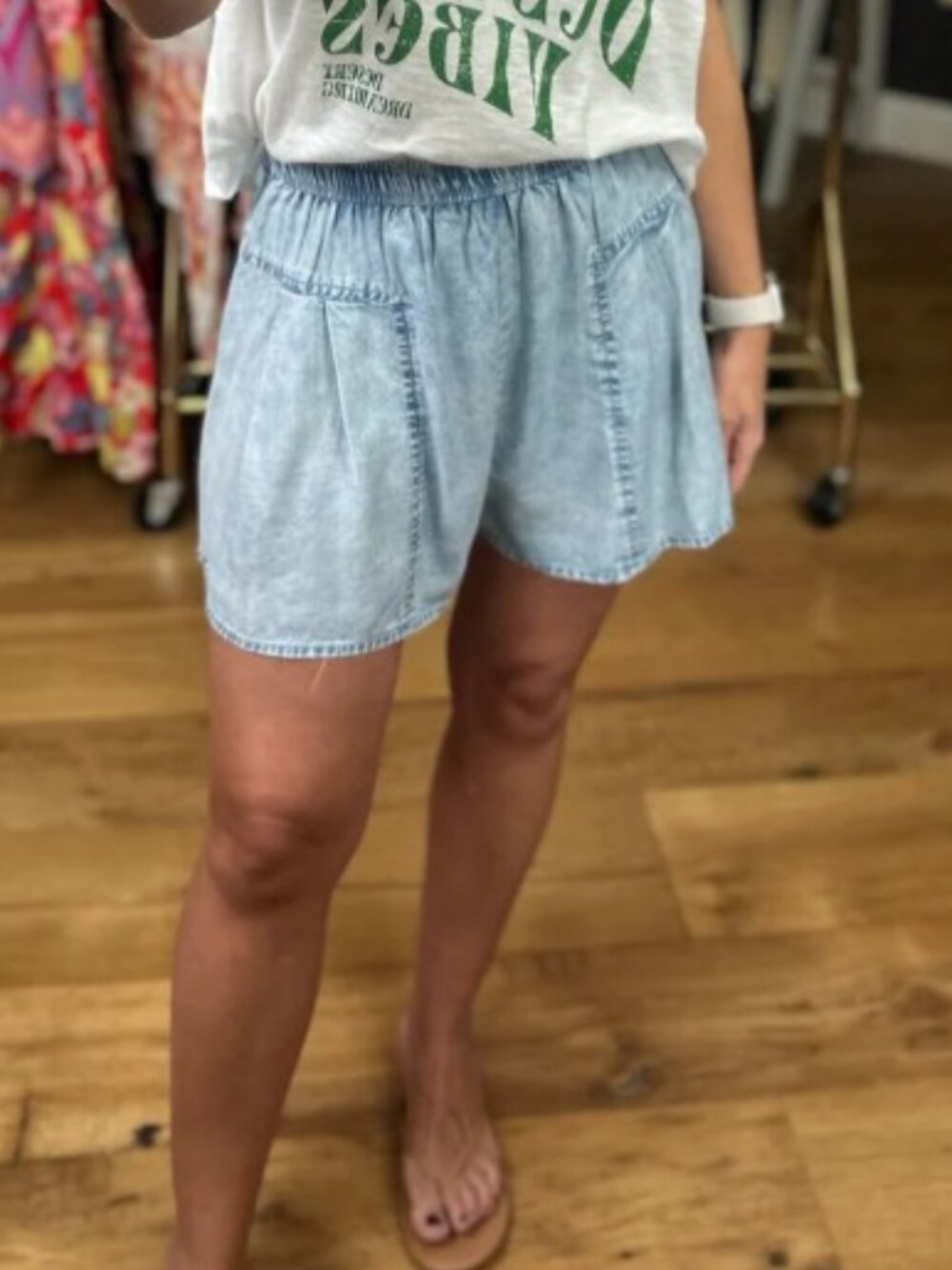 DOE & RAE The Madison High-Waisted Tencel Shorts